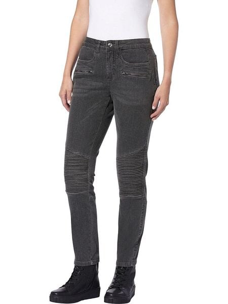 Heine Dżinsy - Slim fit - w kolorze antracytowym rozmiar: 48. Czarne jeansy damskie Heine, z podwyższonym stanem. Za 69.99 zł.
