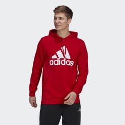 Bluza z kapturem adidas Essentials Big Logo. Białe bluzy sportowe męskie Adidas, na jesień, m, z bawełny. Za 194.99 zł.