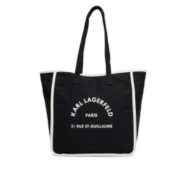Torebka KARL LAGERFELD. Czarne torebki klasyczne damskie Karl Lagerfeld, bez wzorów, bez dodatków. Za 269.99 zł.