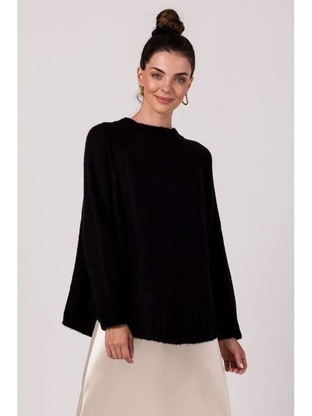 Be Wear Sweter w kolorze czarnym rozmiar: onesize. Czarne swetry klasyczne damskie Be Wear, z wełny, bez kołnierzyka. Za 214.95 zł.