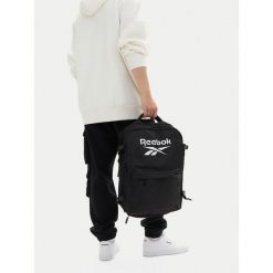 Plecak podróżny Reebok. Czarne plecaki męskie Reebok, bez wzorów. Za 219.99 zł.