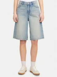 JJXX Szorty jeansowe Laura 12267288 Niebieski Relaxed Fit. Niebieskie szorty damskie JJXX, bez wzorów, z bawełny. Za 119.99 zł.