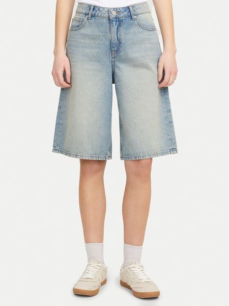 JJXX Szorty jeansowe Laura 12267288 Niebieski Relaxed Fit. Niebieskie szorty damskie JJXX, bez wzorów, z bawełny. Za 119.99 zł.