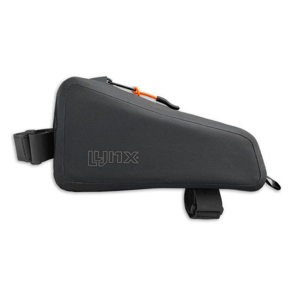 Torba rowerowa Frametas 1,3 litra, czarna, MTB. Czarne torebki klasyczne damskie Lynx, bez wzorów, z materiału, bez dodatków. Za 153.95 zł.