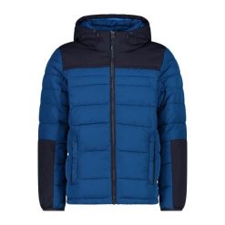 Kurtka z kapturem CMP Feel Warm Flock. Niebieskie kurtki męskie CMP, na zimę, l, bez wzorów, z materiału, eleganckie, z kapturem. Za 614.00 zł.