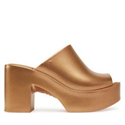 Klapki Melissa. Żółte klapki damskie Melissa, bez wzorów, bez obcasa. Za 369.99 zł.