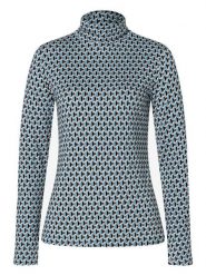 More & More Koszulka w kolorze błękitno-czarnym rozmiar: 42. Czarne bluzki damskie MORE & MORE, bez wzorów, bez kołnierzyka, bez ramiączek. Za 73.93 zł.