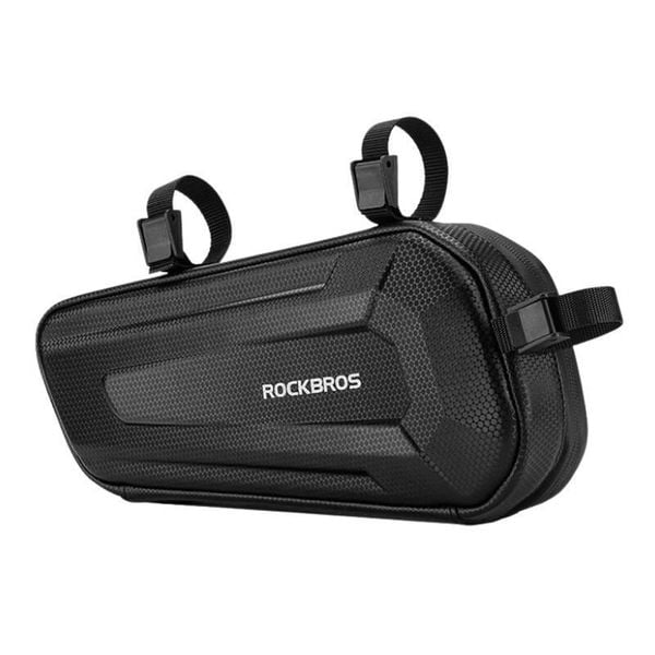 Sakwa rowerowa na ramę, torba na gmole motocyklowe ROCKBROS wodoodporna. Czarne torby męskie na ramię ROCKBROS, bez wzorów, z materiału, na ramię. Za 94.99 zł.