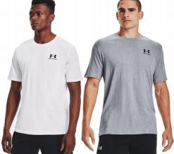 T-Shirt Męski Under Armour Logo Koszulka UA-1326799 Komplet 2 Sztuki Xxl. Białe t-shirty męskie Under Armour, m, bez wzorów, z bawełny, bez kołnierzyka. Za 99.99 zł.
