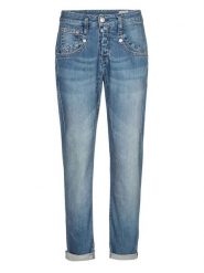 Herrlicher Dżinsy "Shyra" - Tapered fit - w kolorze niebieskim rozmiar: W30. Niebieskie jeansy damskie Herrlicher, z podwyższonym stanem. Za 237.17 zł.