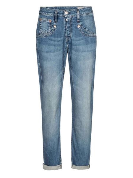 Herrlicher Dżinsy "Shyra" - Tapered fit - w kolorze niebieskim rozmiar: W30. Niebieskie jeansy damskie Herrlicher, z podwyższonym stanem. Za 244.95 zł.