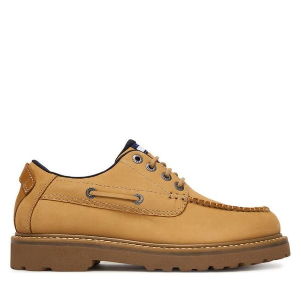 Półbuty Tommy Jeans. Żółte półbuty męskie Tommy Jeans, z jeansu, bez zapięcia. Za 569.99 zł.