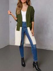 Milan Kiss Kardigan w kolorze oliwkowo-kremowym rozmiar: S. Brązowe kardigany damskie Milan Kiss, s, bez wzorów. Za 113.99 zł.