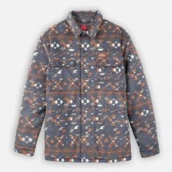 Koszula Oxbow Nomad Overshirt Grafitowa. Szare koszule męskie Oxbow, bez wzorów, bez kołnierzyka, bez ramiączek. Za 444.15 zł.