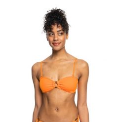 Góra od stroju kąpielowego ROXY Color Jam Bandeau. Zielone bikini damskie Roxy, bez wzorów. Za 89.99 zł.