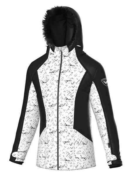 ROSSIGNOL Kurtka narciarska "Saluver" w kolorze biało-czarnym rozmiar: L. Białe kurtki narciarskie i snowboardowe damskie Rossignol, l, bez wzorów, z materiału, bez kaptura, narciarskie, primaloft. Za 763.28 zł.