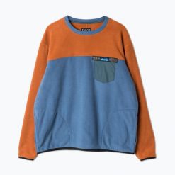 Bluza polarowa męska KAVU Crew Who. Niebieskie bluzy bez kaptura męskie KAVU, m, z polaru. Za 349.99 zł.