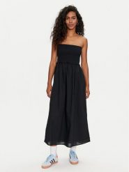 ONLY Sukienka letnia Claudia 15343044 Czarny Regular Fit. Czarne sukienki damskie Only, na lato, l, bez wzorów, z bawełny, bez kołnierzyka, bez ramiączek. Za 109.99 zł.