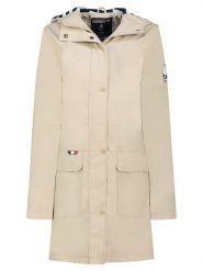 Geographical Norway Parka "Curieuse" w kolorze beżowym rozmiar: S. Brązowe parki damskie Geographical Norway, s, z aplikacjami. Za 232.78 zł.