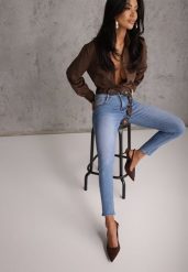 Niebieskie Jeansy Skinny z Bawełną Push-Up Erilessa. Niebieskie jeansy damskie Renee. Za 89.99 zł.