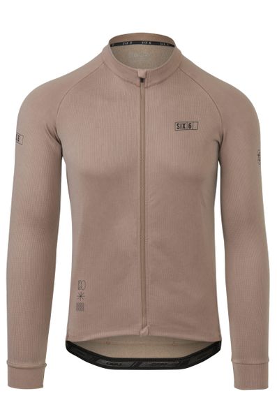 Męska koszulka rowerowa z długim rękawem Six6 brązowa z recyklingu. Brązowe t-shirty sportowe męskie Agu, m, z materiału, bez ramiączek. Za 734.00 zł.