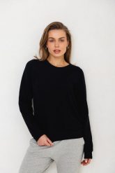BLUZA LENA CZARNA L - Flawless. Czarne bluzy bez kaptura damskie Flawless, l, z bawełny. Za 296.00 zł.