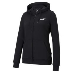 Bluza damska Puma ESS Small Logo Full-Zip Hoodie. Czarne bluzy sportowe damskie Puma, l. Za 227.29 zł.