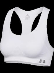 Hummel Biustonosz sportowy Regular fit z poliestru biały. Białe biustonosze sportowe damskie HUMMEL, z aplikacjami, z elastanu. Za 242.50 zł.