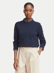 Tommy Hilfiger Sweter WW0WW52298 Granatowy Regular Fit. Niebieskie swetry klasyczne damskie Tommy Hilfiger, s, z bawełny, bez kołnierzyka. Za 529.99 zł.
