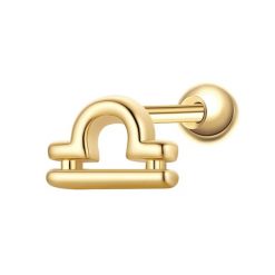 Glanzstücke München Piercing Sterling Silber gelbgold Kolczyki 1 ct Damski. Żółte kolczyki damskie Glanzstücke München, pozłacane. Za 110.49 zł.