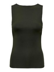 ONLY Top w kolorze khaki rozmiar: L. Brązowe topy damskie Only, l, bez wzorów, bez kołnierzyka. Za 43.88 zł.