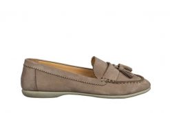 Mokasyny Bayla-161 158 2401 Tie Nubuck 161707, Szary, Skóra naturalna - 38. Szare mokasyny damskie Bayla, z materiału. W wyprzedaży za 179.10 zł.