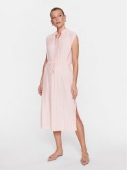 Boss Sukienka codzienna 50487497 Różowy Regular Fit. Czerwone sukienki damskie Boss, na co dzień, m, bez wzorów, z syntetyku, bez kołnierzyka, bez ramiączek, proste. Za 679.99 zł.