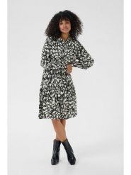 Kaffe Sukienka w kolorze czarno-kremowym rozmiar: 46. Brązowe sukienki damskie Kaffe, na co dzień, s, bez wzorów, z wiskozy, klasyczne, bez kołnierzyka, bez ramiączek, midi, proste. Za 152.99 zł.