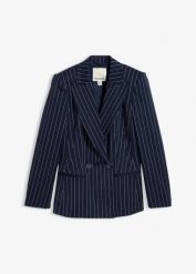 Żakiet w tenisowy prążek. Brązowe marynarki i żakiety damskie bonprix, bez wzorów, eleganckie. Za 239.99 zł.