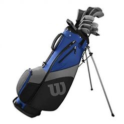 Zestaw golfowy Wilson Golf 1200 TPX 1,3,5,6-S,P,B. Czarne golfy damskie Wilson, s, bez wzorów, z materiału, bez ramiączek. Za 1,891.55 zł.
