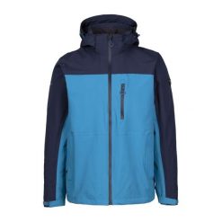 Trespass Curbridge - Męska kurtka przeciwdeszczowa Bondi Blue. Niebieskie kurtki męskie Trespass, na lato, m, bez wzorów, sportowe, bez kaptura. Za 334.99 zł.