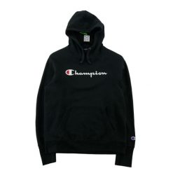 Bluza z kapturem męska czarna. Czarne bluzy z kapturem męskie CHAMPION, m, z dresówki. Za 124.96 zł.