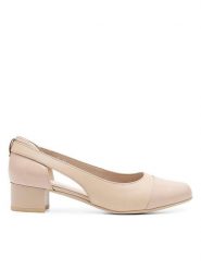 Lasocki Czółenka WB-3064-07 Beżowy. Brązowe czółenka damskie Lasocki, bez wzorów, ze skóry, bez obcasa. Za 209.99 zł.