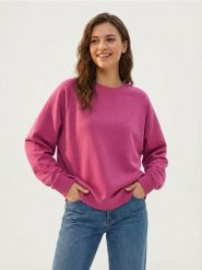 Bluza crewneck basic - różowy. Czerwone bluzy bez kaptura damskie Sinsay, l. Za 35.99 zł.