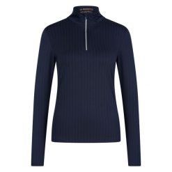 Damska koszulka do jazdy konnej Euro-Star Sole. Niebieskie t-shirty damskie EURO-STAR, bez wzorów, bez kołnierzyka. Za 297.50 zł.