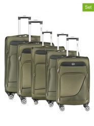 Geographical Norway 5-częściowy zestaw "Show" w kolorze khaki rozmiar: onesize. Brązowe walizki Geographical Norway, bez wzorów, z materiału. Za 608.99 zł.
