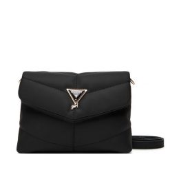 Torebka Guess. Czarne listonoszki damskie Guess, z aplikacjami, bez dodatków. Za 199.99 zł.