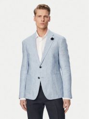 JOOP! Marynarka Hoverest 30102592 Niebieski jasny Slim Fit. Niebieskie marynarki męskie Joop!, bez wzorów, ze lnu. Za 1,659.00 zł.