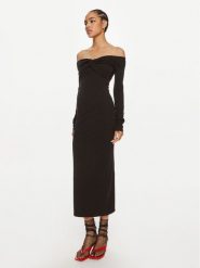 ROTATE Sukienka koktajlowa Pippi 113026100 Czarny Slim Fit. Czarne sukienki damskie ROTATE, na co dzień, bez wzorów, z bawełny, bez kołnierzyka, bez ramiączek, proste. Za 419.99 zł.