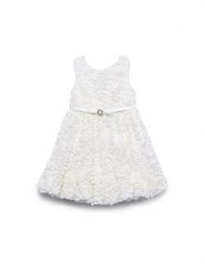 Abel & Lula Sukienka elegancka 5050 Biały Regular Fit. Białe sukienki dziewczęce Abel & Lula, bez wzorów, z syntetyku, eleganckie, bez ramiączek. Za 449.99 zł.