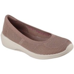 Baleriny damskie Skechers Arya - Fancy You. Brązowe baleriny damskie Skechers, bez wzorów, z materiału, bez obcasa. Za 390.00 zł.