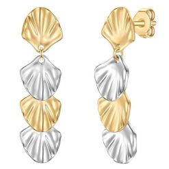 Yokoamii Kolczyki wiszace z metalowej stopu posrebrzane/pozlacane 1 ct Damski. Szare kolczyki damskie Yokoamii, metalowe. Za 159.99 zł.