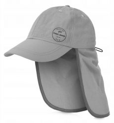 Praktyczna i Lekka Czapka z Daszkiem i Ochroną Karku - Pako Jeans - Popiel. Szare czapki męskie Pako Jeans, bez wzorów, z jeansu. Za 49.99 zł.