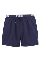 Spodenki kąpielowe męskie Puma Logo Short Lenght. Niebieskie kąpielówki męskie Puma, l, bez wzorów, z materiału, do siatkówki. Za 221.30 zł.